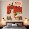 Soviet Belarus Propaganda Poster Red Flag Rifle Soldiers Vintage