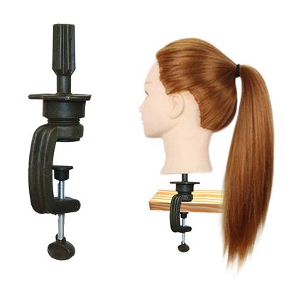 (brisand) Long Hair Training Head Model Hairdressing Clamp Stand Dummy Practice Mannequin