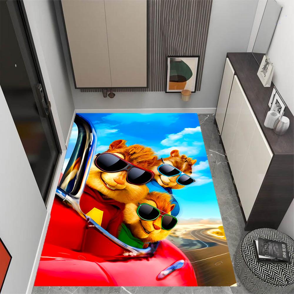 Train Adventure Journey Themed Anti-Slip Rugs - Polyester Home Decor, Suitable for Bedrooms, Living Rooms, Doorways, Studios, and Decorations