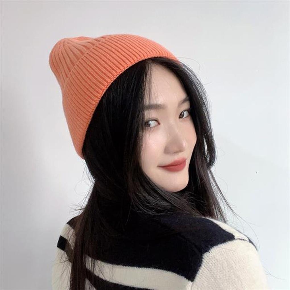 Colorpop Knit Beanie (Orange)