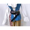 Costume Cosplay Capitano Pirata Vichingo Marinaio Caraibico Halloween Gioco Ruolo Uniforme