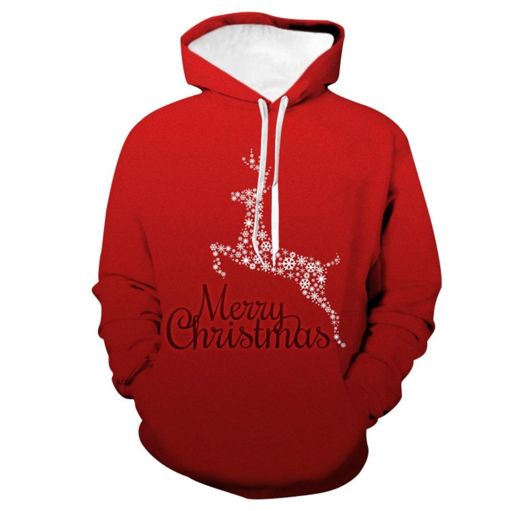 Spring Autumn Men's Hoodies Christmas Series 3D Printed Sweatshirt Long Sleeve Pullover Loose Comfortable Casual Couple Hoodie