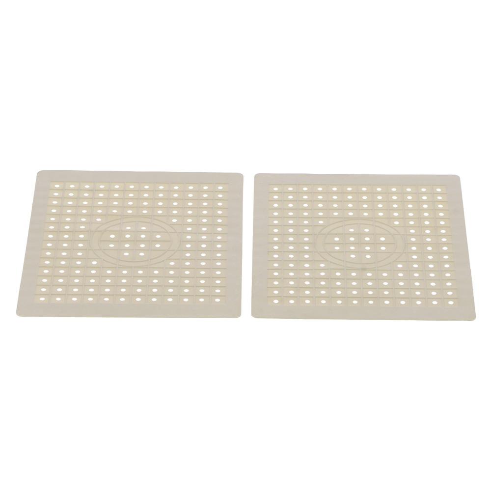 2pcs Food Grade Rubber Kitchen Sink Mat Fast Draining Sink Liner  Glassware Protection