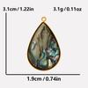 6pcs Real Natural Abalone Shell Geometric Charm Stainless Steel Charms For Jewelry Making Supplies Ocean Pendants DIY Materials