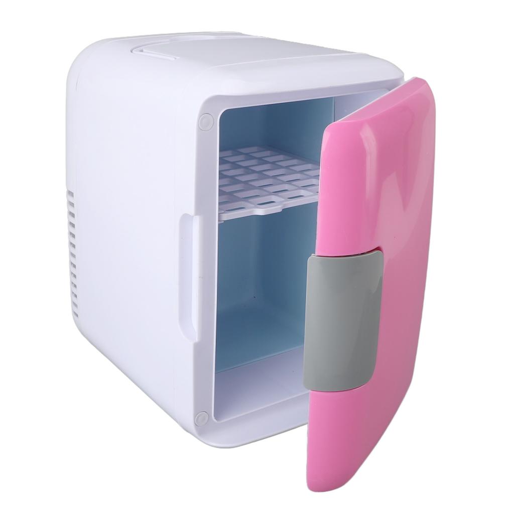 4L Mini Fridge Cooling Warming Low Noise Single Door Portable Small Refrigerator for Car Use