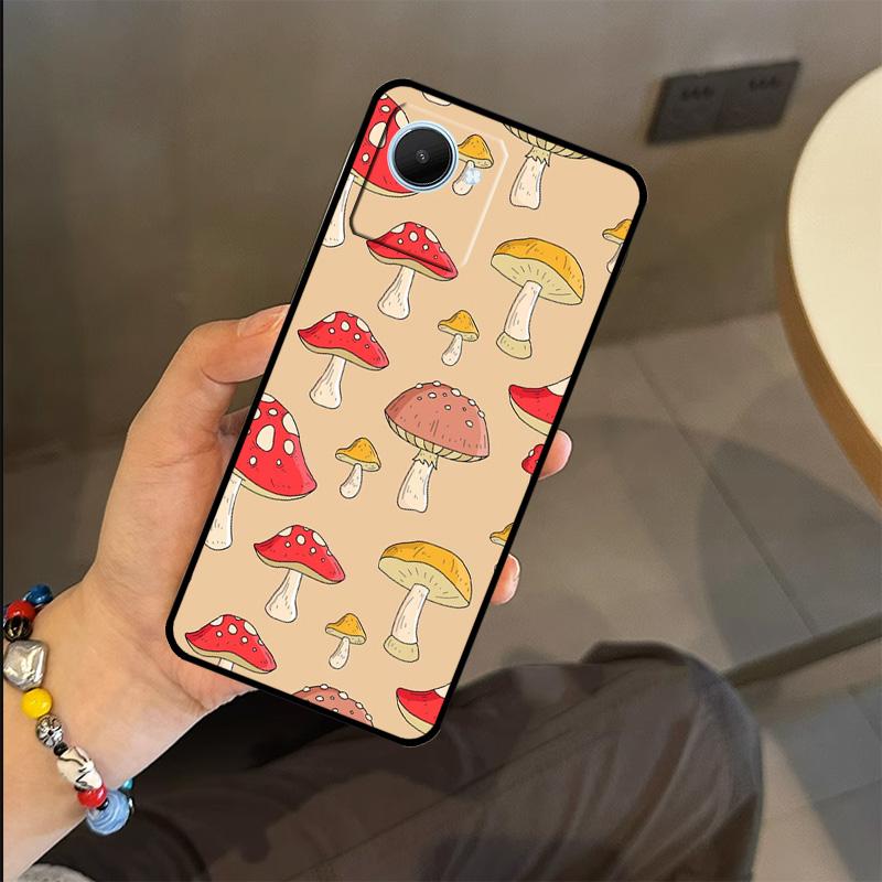 Mushroom Pattern Case For Realme C63 C61 C55 C51 C53 C25 C65 C67 C71 C75 GT6 GT7 Pro 11 12 13 14 15 Pro Plus