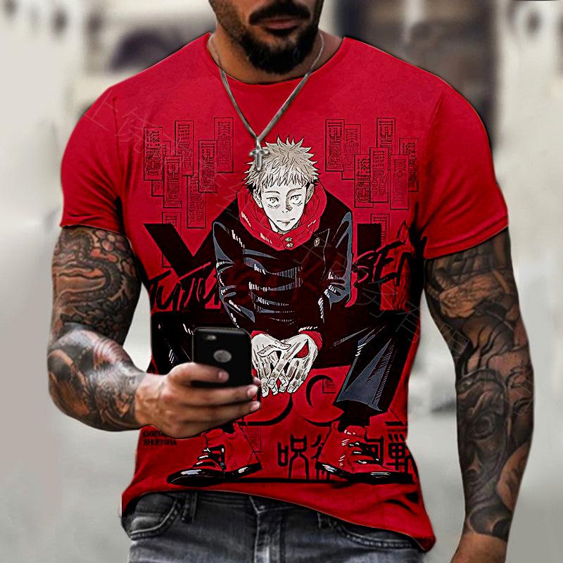 Funny Men's T Shirt Cartoon 3D Print Summer Casual Short Sleeve Pullover Fashion T-shirts Outdoor Male Overszied Clothing