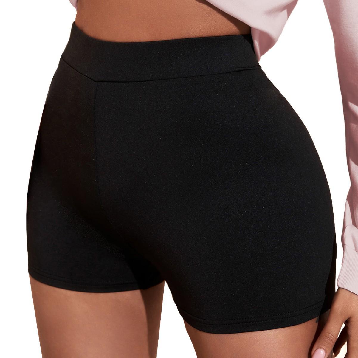 

2024 Women s European & American Summer Super Short Sports Shorts Large чорний