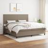 Vidaxl Cama Continental com Colchão, Taupe, Tecido, 200X200 Cm