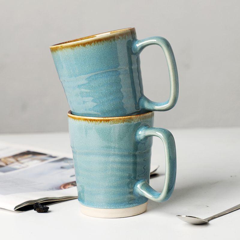 Mug kiln transformation coffee cup, home retro drinking ceramic cup, breakfast milk cup