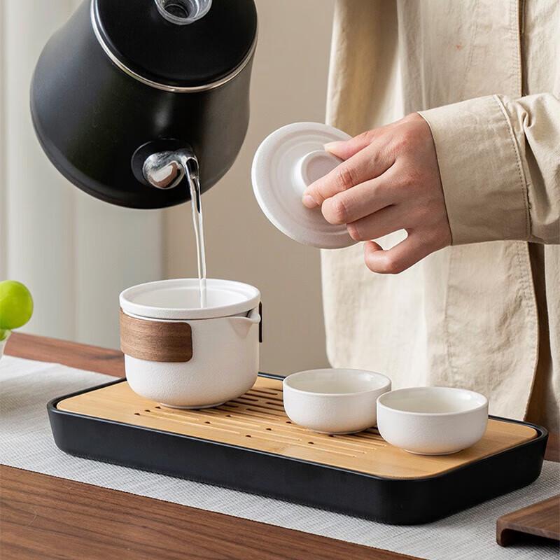 Portable Ceramic Quick Brew Travel Tea Set