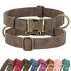 Adjustable Soft Dog Collar - Faux Leather Engravable No Choke Small Medium Large Dogs