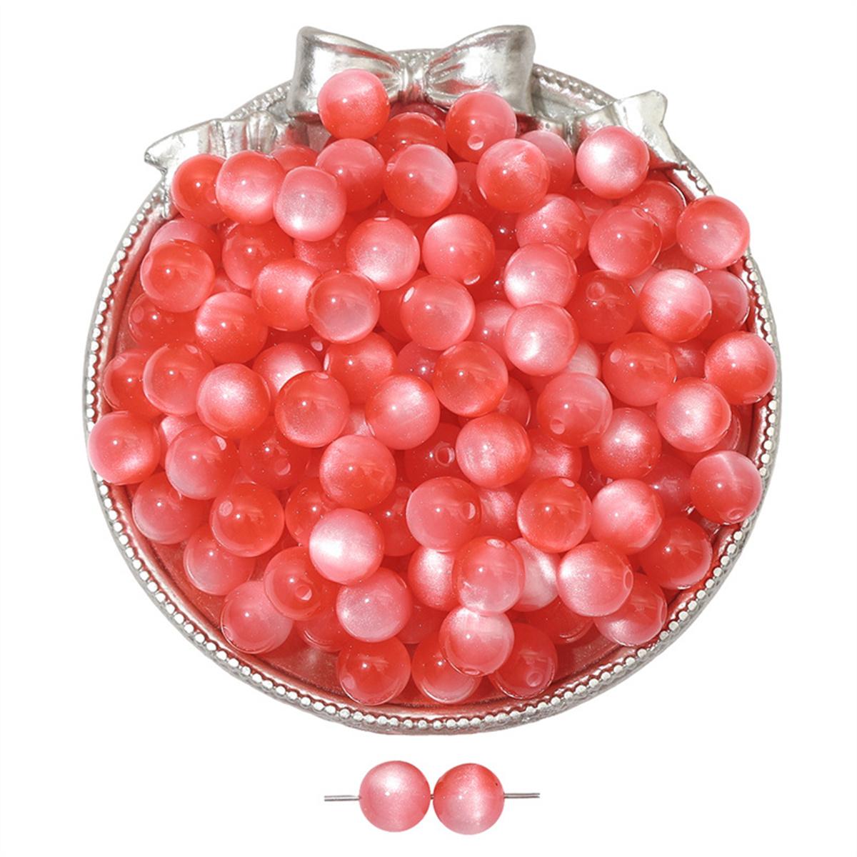 

CH32 8mm 10pcs New Novel Candy Color Resin Imitation Cat Eye DIY Jewelry Handmade Bead String Bracelet Trend Versatile Material 8mm(10pcs)