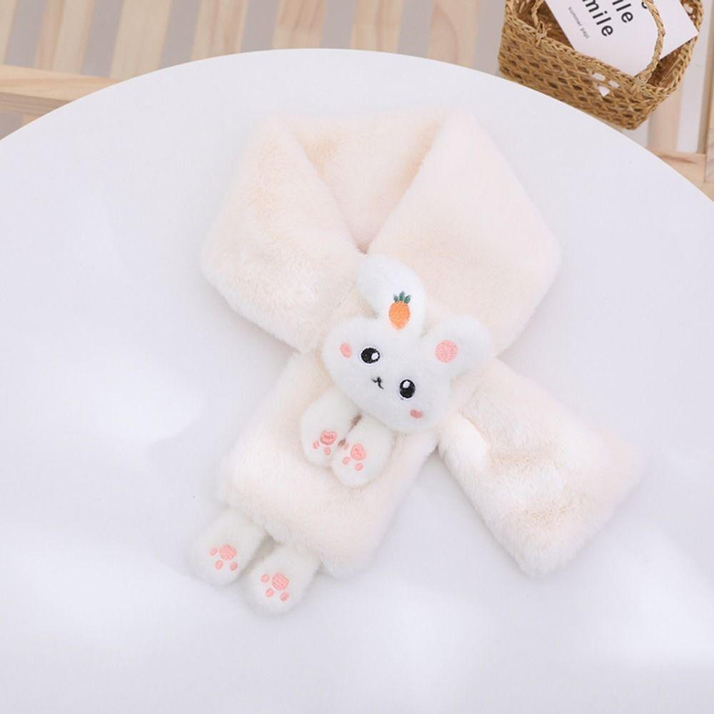 Thick Cold-Proof Collar Plush Children's Scarf All-match Scarves Wraps  Autumn and Winter