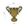 Pedestal Planter Open Top Design Ornate Metal Vase with Base for Tabletop Display, Dining