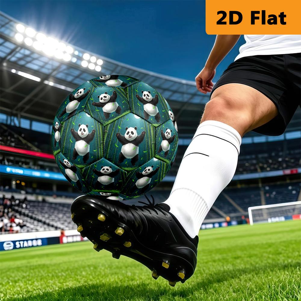 Cute Panda Bamboo Moon Size Soccer Ball High Elasticity Match Universal Unique Gift Cartoon Soccer Ball Suitable For Both Training And Competition