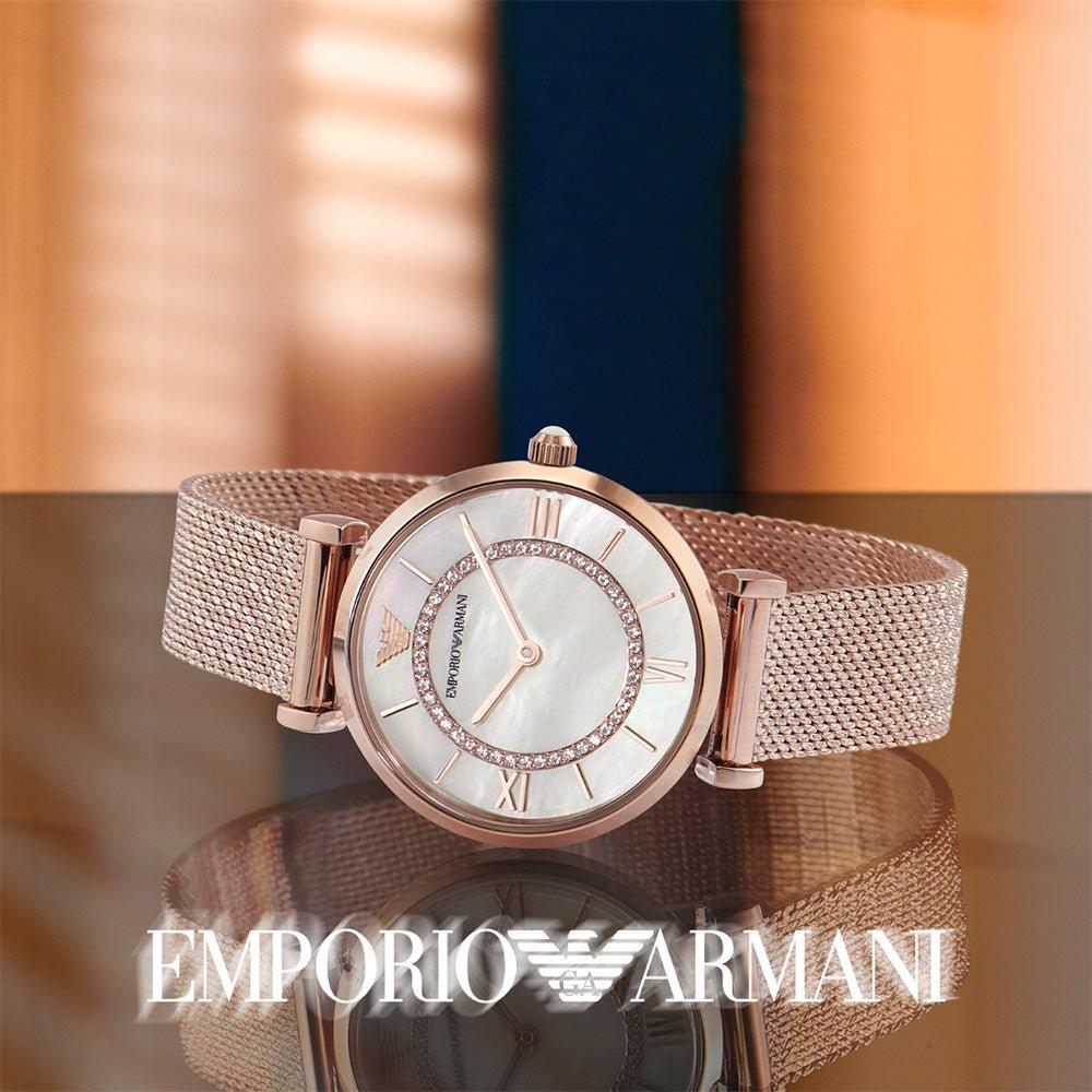 Emporio Armani AR11320 Rose Gold Gianni T-Bar Ladies Watch