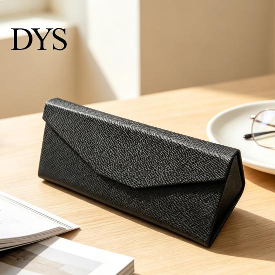 Magnetic Sunglasses Organizer Foldable Triangle Eyeglasses Case, Large Capacity Portable Scratch Resistant Glasses Holder Metal Storage Box for Women