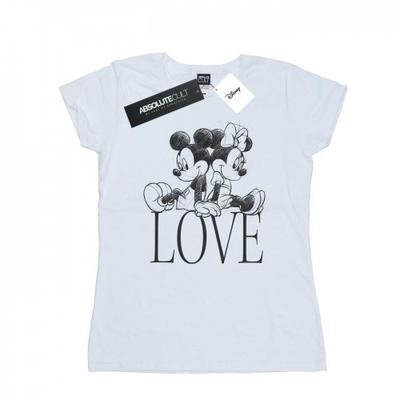 Womens/Ladies Mickey And Minnie Mouse Love Cotton T-Shirt