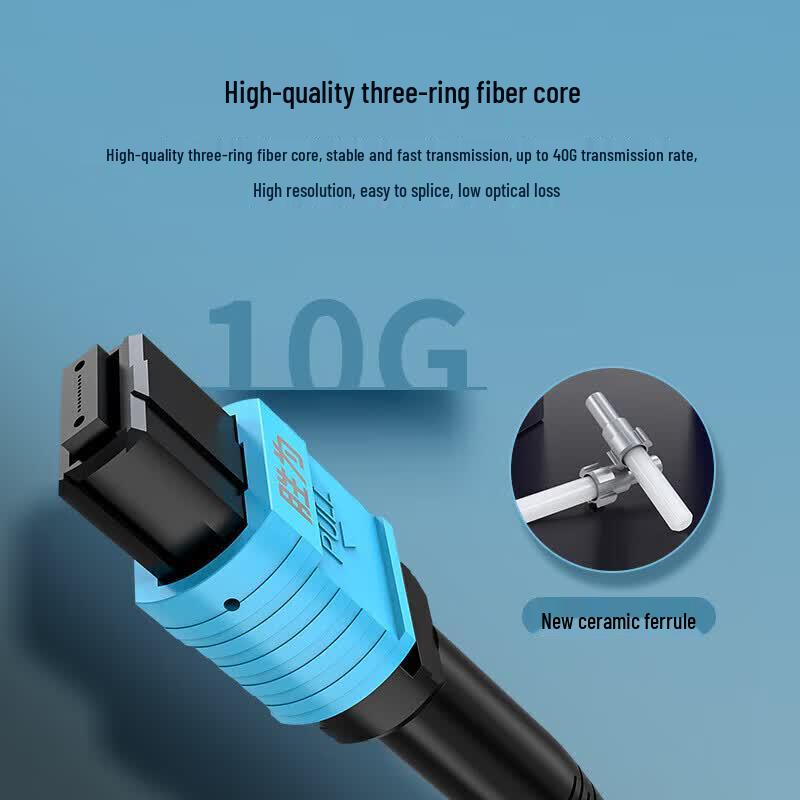Shengwei 8-Core MPO-LC OM3 Multimode Fiber Optic Patch Cable