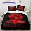 Custom Name FC Bayern Munich Bedding,Quilt Set Quilt Cover Pillowcase Home Birthday Gift(1 * Duvet Cover + 2 * Pillowcase, Without Core) -HE58