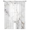 Luxury Tulle Curtains Marble Agate Summer Living Room Kitchen Chiffon Curtain Youth Bedroom Sheer Floor Valance Curtain