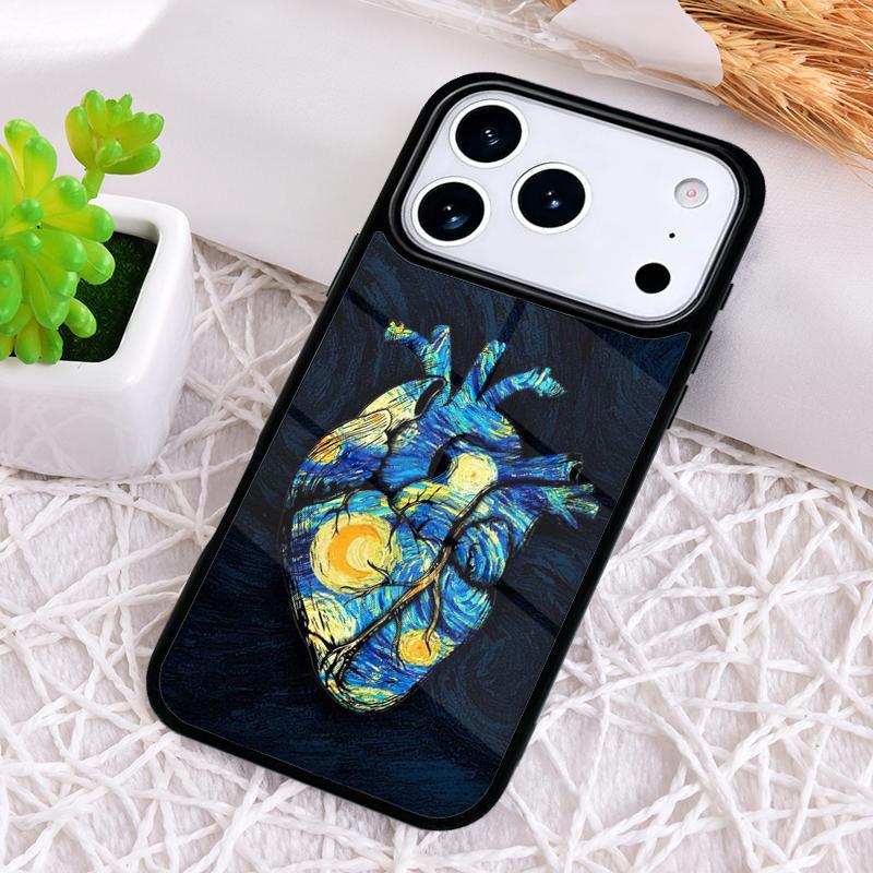 Heart Art Phone Case for iPhone 17 Air 16 15 11 12 14 13 Pro Max Shockproof Cover
