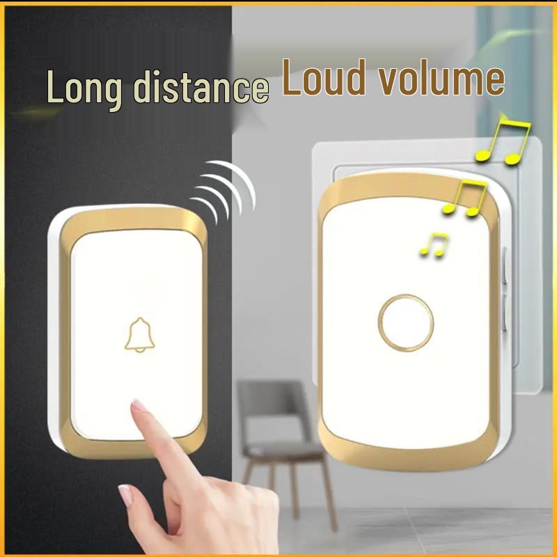 A20 Wireless Doorbell: UK Standard, Long-Range, AC Power, Electronic Music, One-to-One Caller for the Elderly