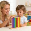 Brinquedo de Empilhar e Combinar Contas Aprendizagem Pré-escolar Reconhecimento de Cores Jogo de Anéis Arco-íris Meninos Meninas Brinquedo Educacional de Classificação e Sequenciamento de Cores