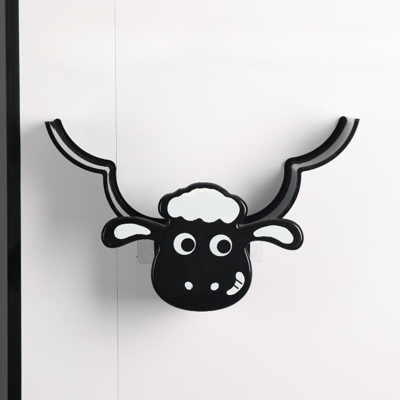 

2024NEW милый овечка животное настенное крепление держатель рулона бумаги художественная скульптура ленивец туалет ванная комната стеллаж для хранения салфеток полка для домашнего декора чёрный