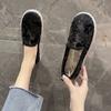 Sommer Pailletten Mesh Atmungsaktive Slipper Schuhe für Damen Günstiger Ausverkauf Koreanischer Stil Hohe Qualität Mode Slip-on Damen Ballerinas