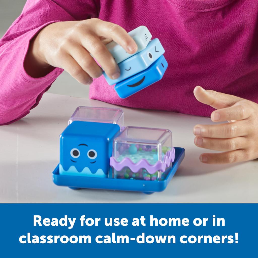 Learning Resources Cool Down Cube Set, Fidget Toy for Emotional Control and Relaxation, SEL LER5582, Authentic