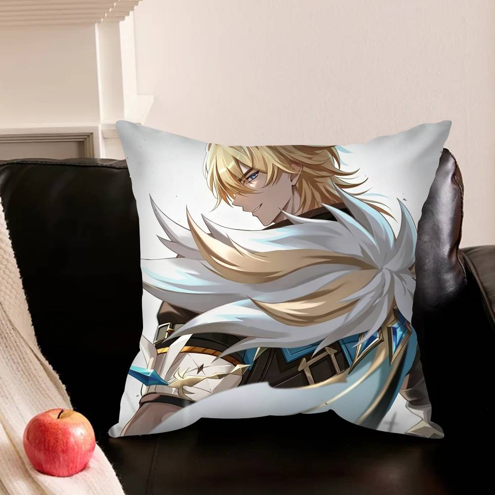 For Varka G-Genshin-N Pillowcase Living Room Sofa Cushion Cover Bedroom Room Bed Pillow Cover Home Decoration