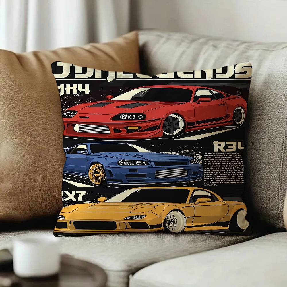 I-Initial D AE86 JDM Car Cushion Cover Inches Farmhouse Decor Home Throw Pillow Covers for Couch Decorations