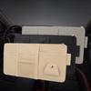 PU Leather Car Sun Visor Organizer Multi-Pocket Auto Storage Pouch With Sunglasses Clip For Card Phone Car Interior Organization