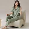 Pajamas Ladies Summer Cotton Short Sleeve Trousers Summer Women's Cotton Thin New Year's Half Sleeve Loungewear