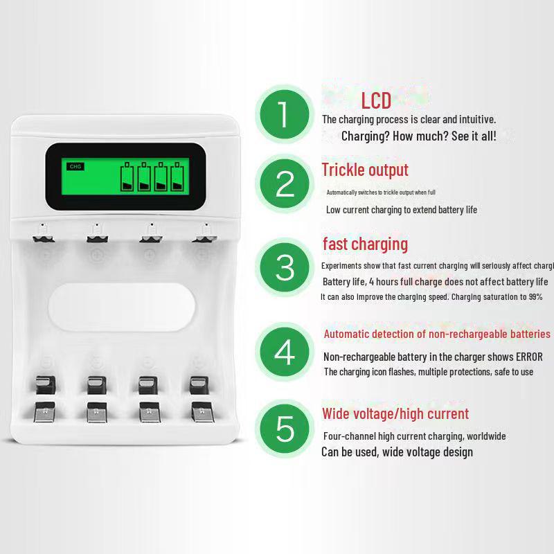 Delipu No. 5 Rechargeable Battery Set for Children's Toy Remote Control - NiMH No. 5 & No. 7 Rechargeable Batteries