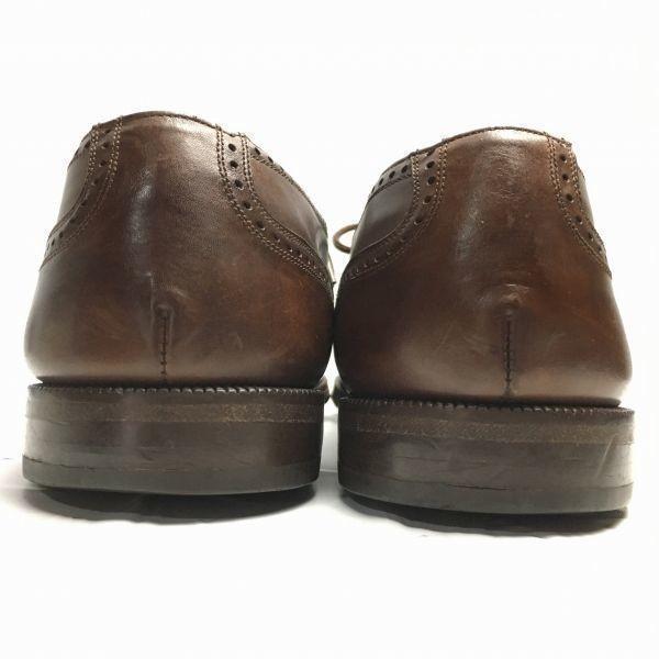 Vintage Mezlan Semi Brogue Cap Toe Business Shoes Brown Size 8W / 26.0cm(USED)