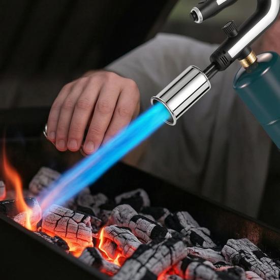 Verstellbare Outdoor-Propan-Fackel Handgeführter Flammenwerfer Lagerfeuer Holzkohle