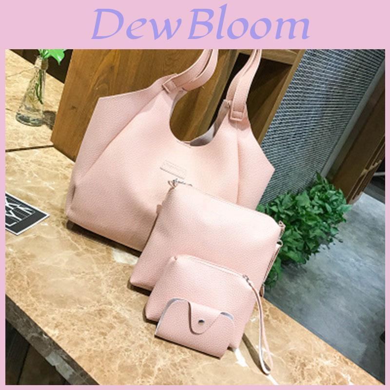 Elegant Fashion Women Handbags Messenger Shoulder Tote Bags 4pcs Purse Set