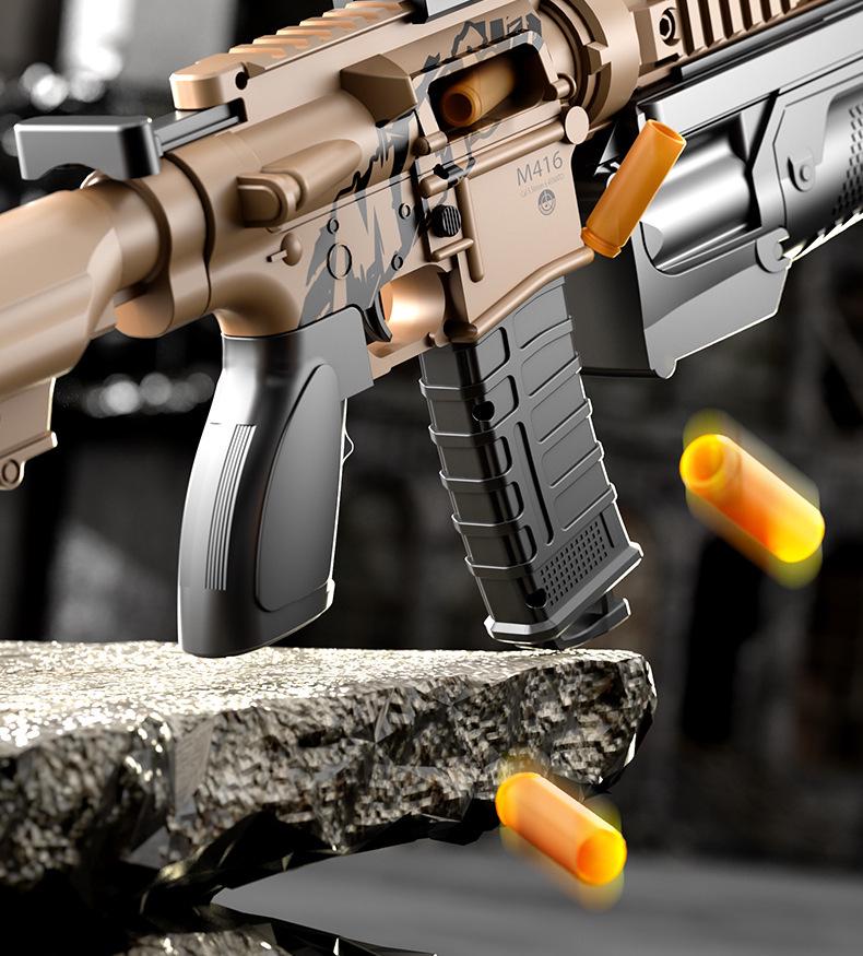 M416 Soft Bullet Manual Bolt Action Toy Gun for Kids - Shell Ejecting Simulation Assault Rifle for Boys