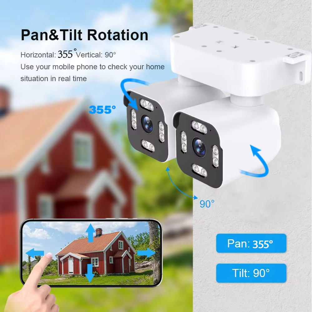 10MP Separate Dual Len IP Cameras WiFi PTZ Surveillance Outdoor IP66 Home Security Protection Auto Tracking CCTV Video ICAM365