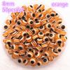 New Jewelry Resin Spacer Beads Ball Mixed Evil Eye Pattern About 50pcs 8mm( 5/16") Dia, Hole: Approx 2.0mm