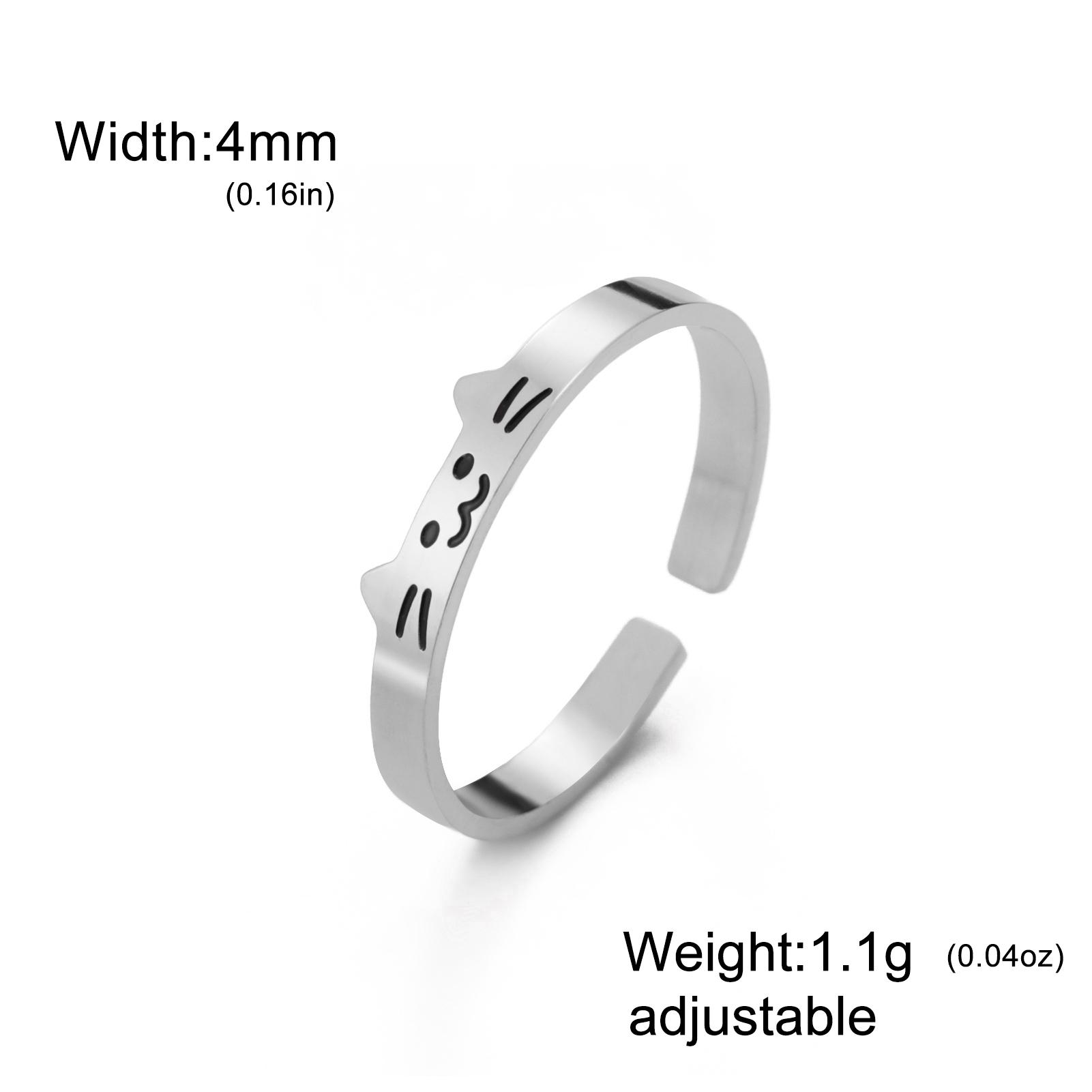 

Cute Cat Dog Open Rings for Men Women Girls Stainless Steel Opened Finger Ring Pet Lovers Jewelry Fashion 2026 Trend Party Gifts