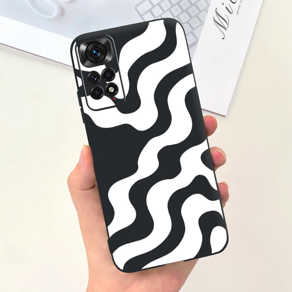 Phone Case For Xiaomi Redmi Note 11 Cover Cat Colorful Case Silicon Soft For Redmi Note11 Note11 4G Shockproof Protection Cover