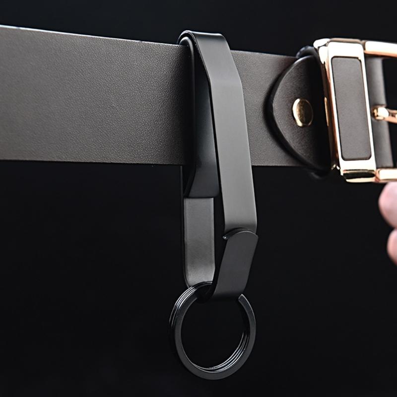 Anti-Lost Hanging Clip Stainless Car Keys Clip Waist Hanging Keyring Holder Belt