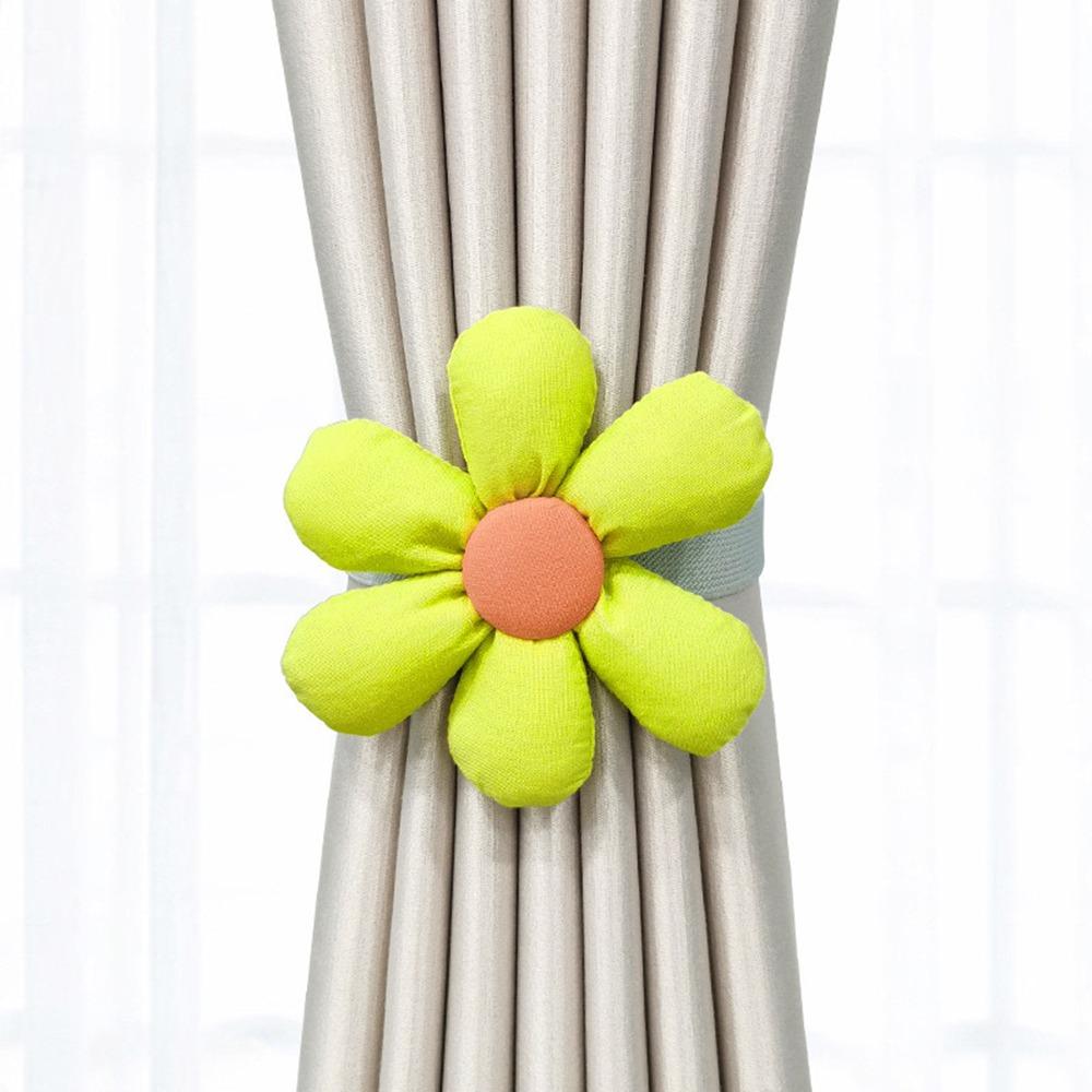 Fashion Elastic Band Curtain Tieback Flower Shape Cartoon Window Curtain Buckles Curtain Rope Holders Kids Room