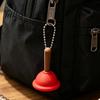Toilet Plunger Clicker Mini Keychain, 3D Printed Finger Purse Charm Toy, Backpacks Handbag Charm, Gag Gift