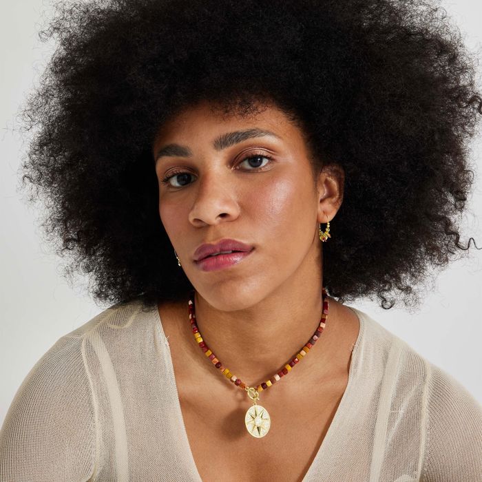 Boucles d'oreilles en argent 925 Luxenter avec cristal multicolore et finition en or jaune 18K - Akrul