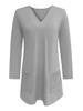 Elegant Women's Solid Long Top - 2025 Autumn/Winter Collection